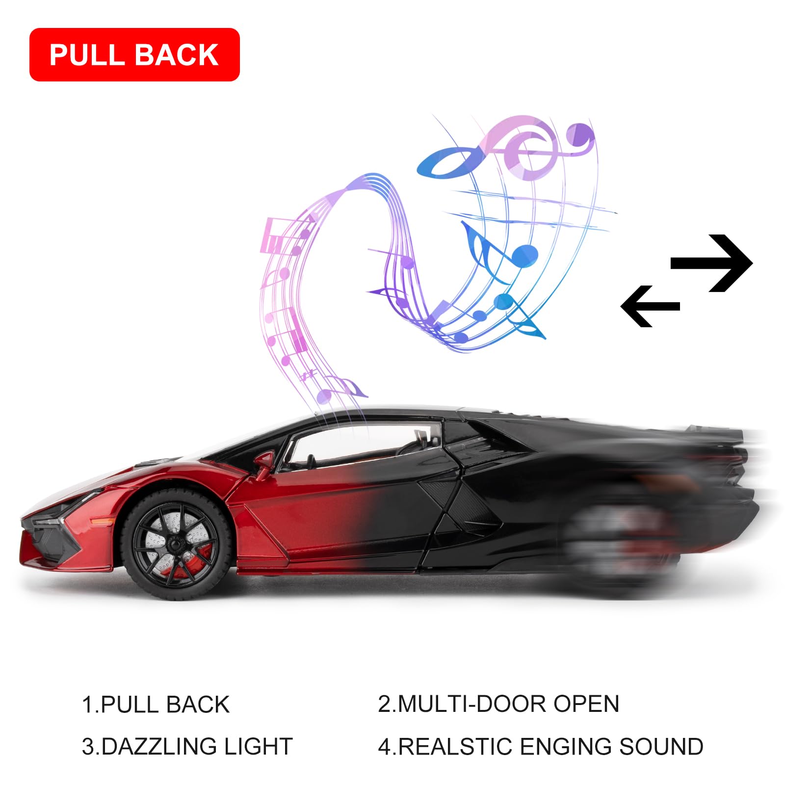Amazon.com: TGRCM-CZ Lamborghini Reventon Toy car, 1/24 cast Model